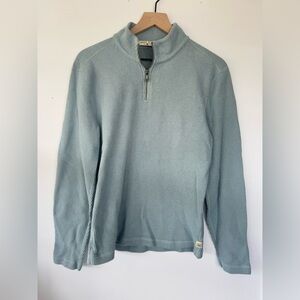 Agave Denim Dusty Blue Men’s 1/2 Zip Long‎ Sleeve Pullover Jacket